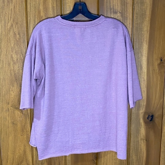 Altar'd State: Oversized Roca Front Pocket‎ Short Sleeve Pink Tee T-Shirt Top - Picture 5 of 8